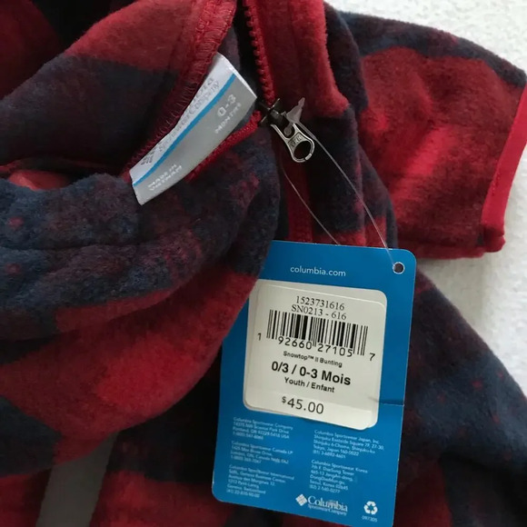 Columbia NWT Fleece Bodysuit Kids Various - Picture 9 of 10